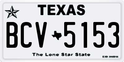 TX license plate BCV5153