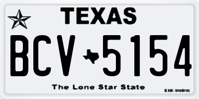 TX license plate BCV5154