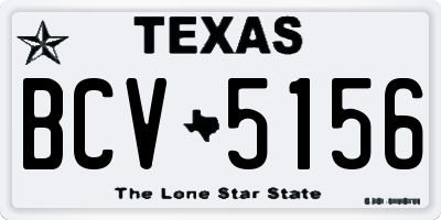 TX license plate BCV5156