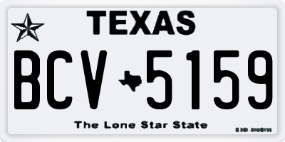 TX license plate BCV5159