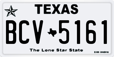 TX license plate BCV5161
