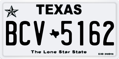 TX license plate BCV5162