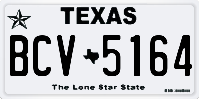 TX license plate BCV5164