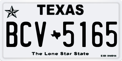 TX license plate BCV5165