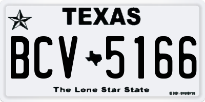 TX license plate BCV5166