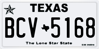 TX license plate BCV5168