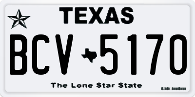 TX license plate BCV5170