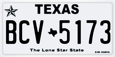 TX license plate BCV5173