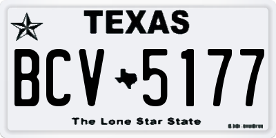 TX license plate BCV5177