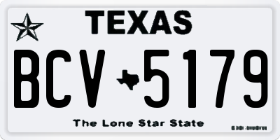 TX license plate BCV5179