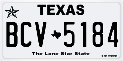 TX license plate BCV5184
