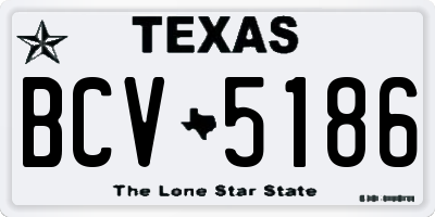 TX license plate BCV5186