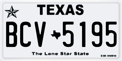 TX license plate BCV5195