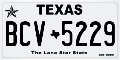 TX license plate BCV5229