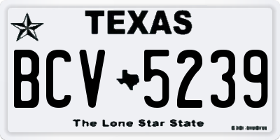 TX license plate BCV5239