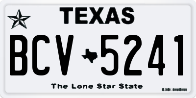 TX license plate BCV5241