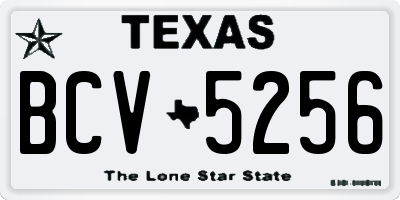TX license plate BCV5256