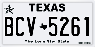 TX license plate BCV5261