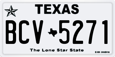TX license plate BCV5271