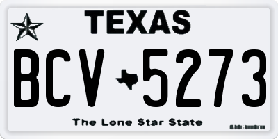 TX license plate BCV5273