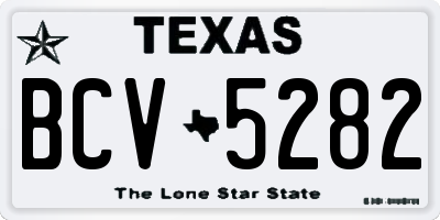 TX license plate BCV5282