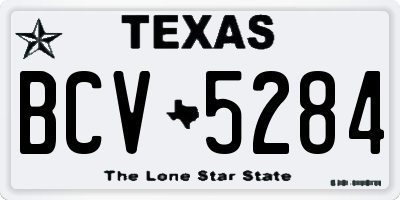 TX license plate BCV5284