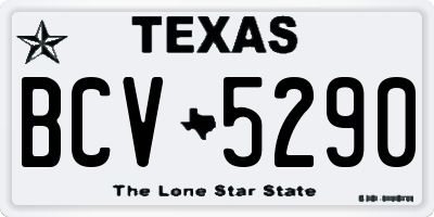 TX license plate BCV5290