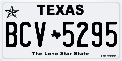 TX license plate BCV5295