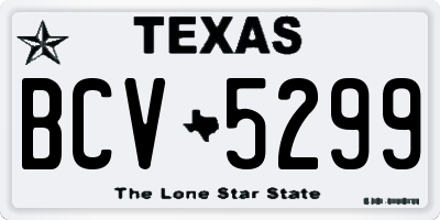 TX license plate BCV5299
