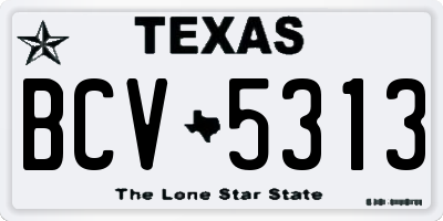 TX license plate BCV5313
