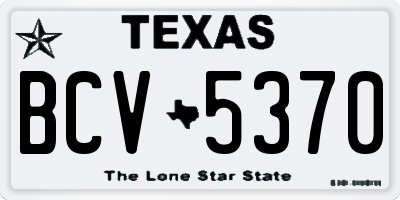 TX license plate BCV5370