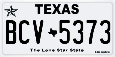 TX license plate BCV5373