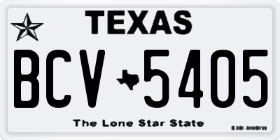 TX license plate BCV5405
