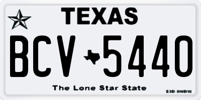 TX license plate BCV5440