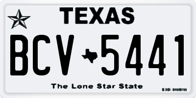 TX license plate BCV5441