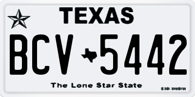 TX license plate BCV5442