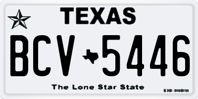 TX license plate BCV5446