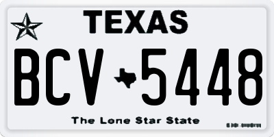 TX license plate BCV5448