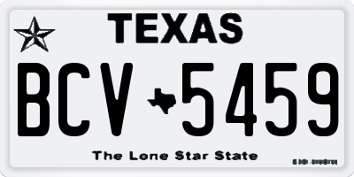 TX license plate BCV5459