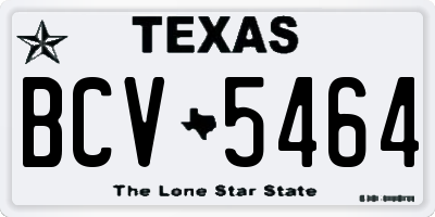 TX license plate BCV5464