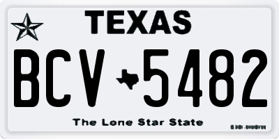 TX license plate BCV5482