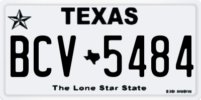 TX license plate BCV5484