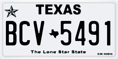 TX license plate BCV5491
