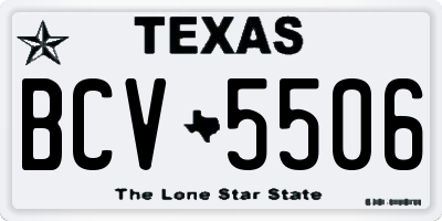 TX license plate BCV5506