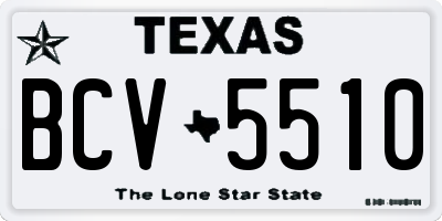 TX license plate BCV5510