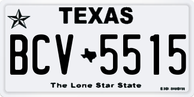 TX license plate BCV5515