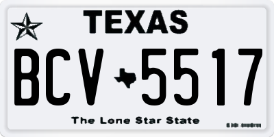 TX license plate BCV5517