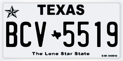 TX license plate BCV5519