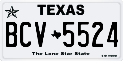 TX license plate BCV5524