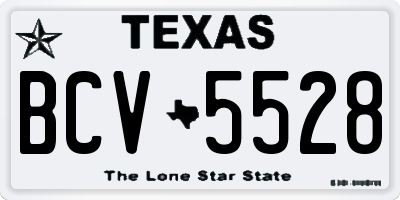 TX license plate BCV5528